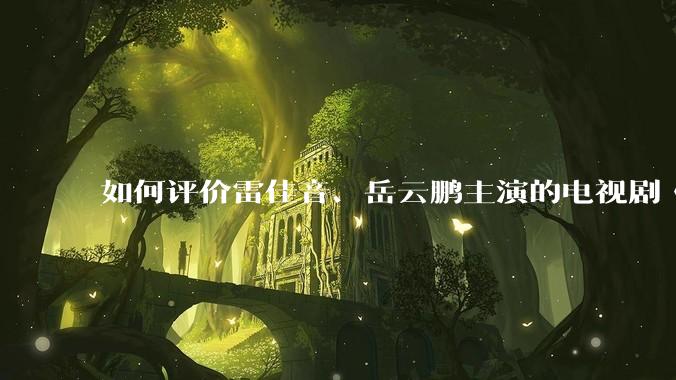 如何评价雷佳音、岳云鹏主演的电视剧《长安的荔枝》?