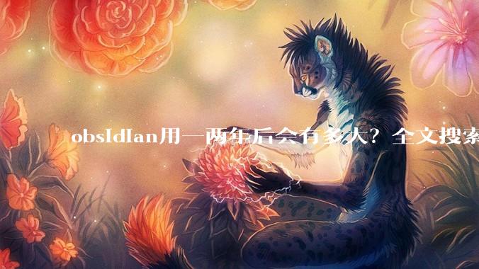 obsidian用一两年后会有多大？全文搜索还快吗？